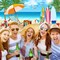 Summer Vacation Garage Door Banner 6 x 13 ft Summer Holiday Backdrop Decoration Ocean Beach Large Garage Door Cover for Indoor Outdoor Photography Summer Party Photo Booth Background Hanging Decor
